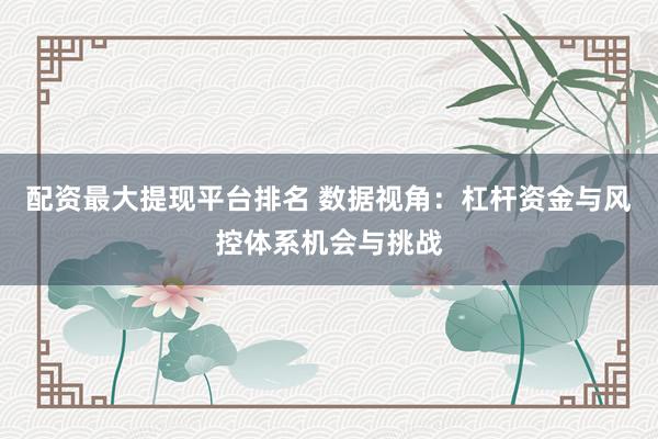 配资最大提现平台排名 数据视角：杠杆资金与风控体系机会与挑战
